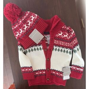 Tahari- Boys Sweater and Hat Set- 9-12 Months